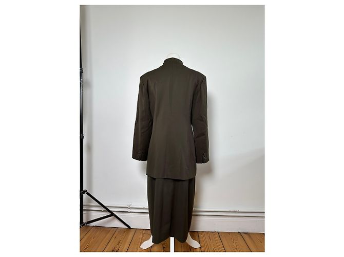 Chloé Vintage Chloe Woll-Set mit Blazer Dunkeloliv M Grün - Ansicht 2
