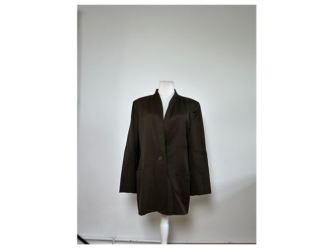 Chloé Vintage Chloe Woll-Set mit Blazer Dunkeloliv M Grün - Ansicht 5