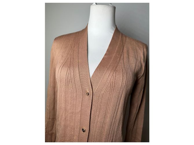 Vintage Chloé Viskose-Strickjacke Altrosa XXL Pink - Ansicht 13