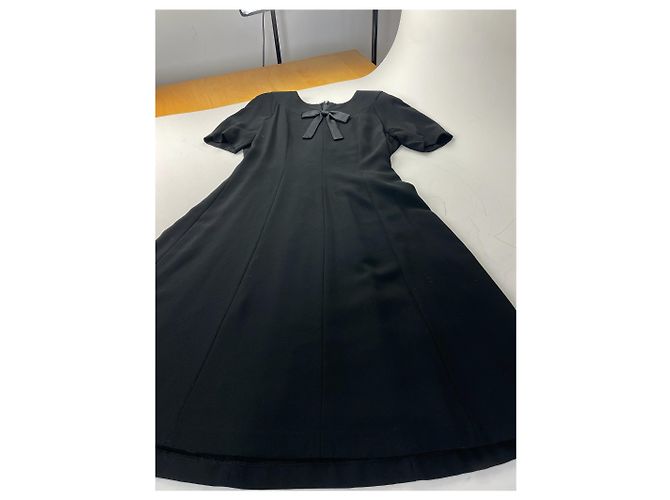 Vestido negro minimalista vintage Givenchy mezcla de poliéster XXL - vista 12