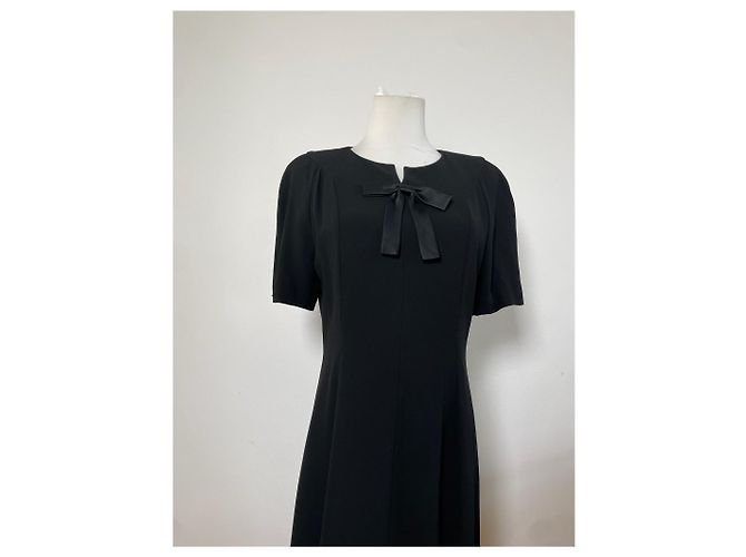 Vestido negro minimalista vintage Givenchy mezcla de poliéster XXL - vista 13