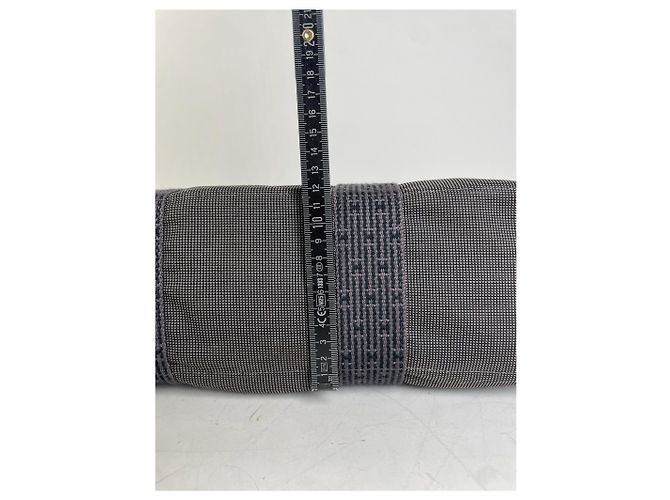 Market Hermès Tote in tela vintage Hermes Navy Grey Silver Snap primi anni 2000 Blu navy - vista 14