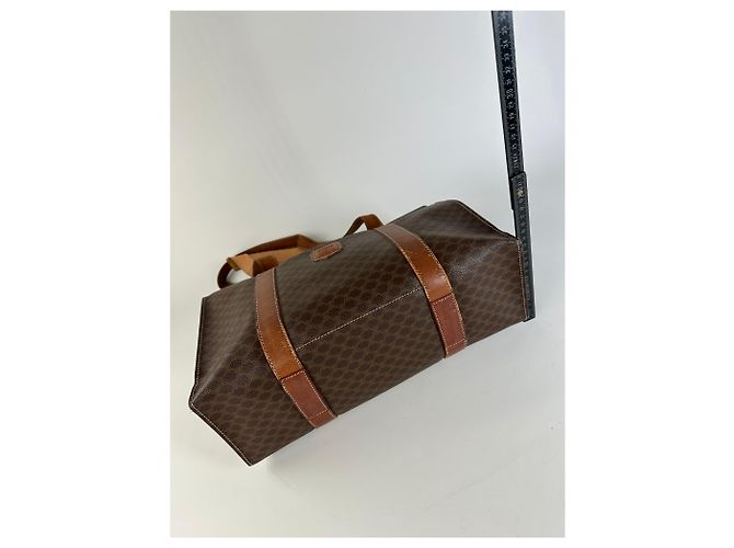 Céline Vintage Celine Macadam Canvas Tote Braun Tan Gold - Ansicht 11