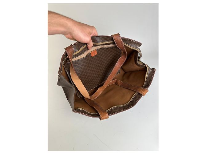 Céline Vintage Celine Macadam Canvas Tote Braun Tan Gold - Ansicht 3