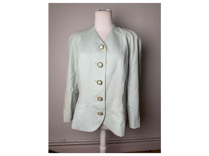New Look Blazer Vintage Dior in misto cotone Verde menta XXL - vista 11