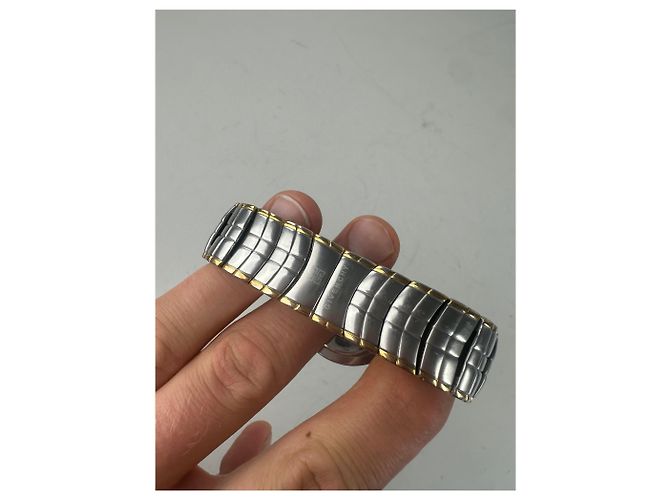 Vintage Givenchy Armbanduhr aus Edelstahl Silber Gold - Ansicht 4