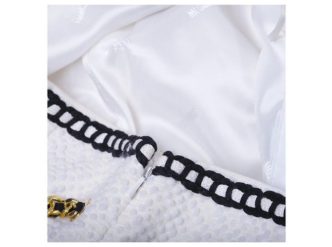 Falda Moschino Resort White Gold Chain Blanco - vista 5