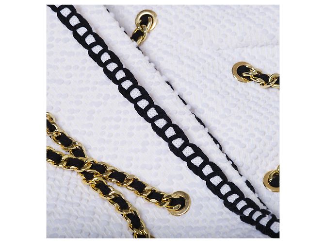 Falda Moschino Resort White Gold Chain Blanco - vista 6