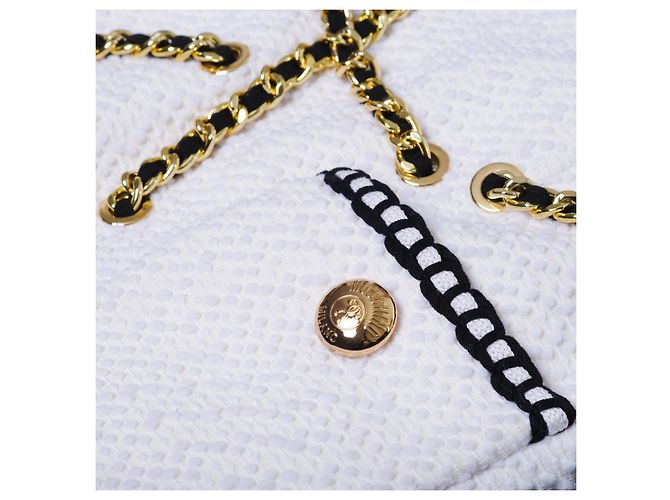 Falda Moschino Resort White Gold Chain Blanco - vista 8