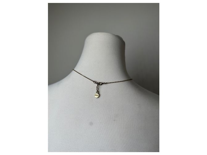 Collana Vintage Chloé con dettagli in pelle Oro Nero D'oro - vista 2