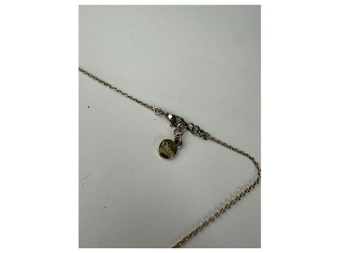 Collana Vintage Chloé con dettagli in pelle Oro Nero D'oro - vista 5