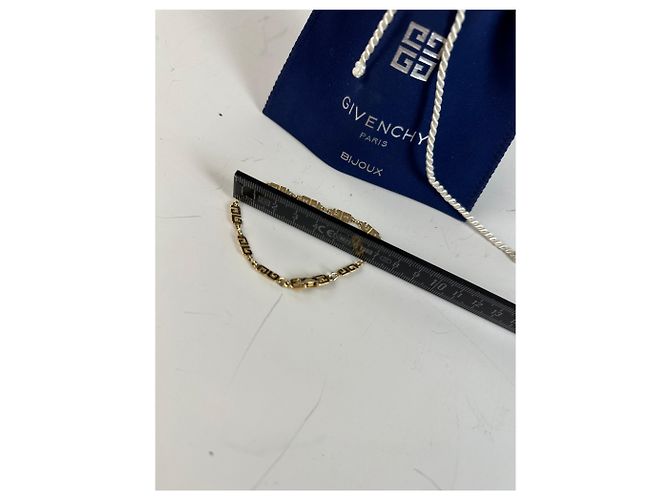 Bracciale Vintage Givenchy Greek Key in metallo dorato D'oro - vista 2