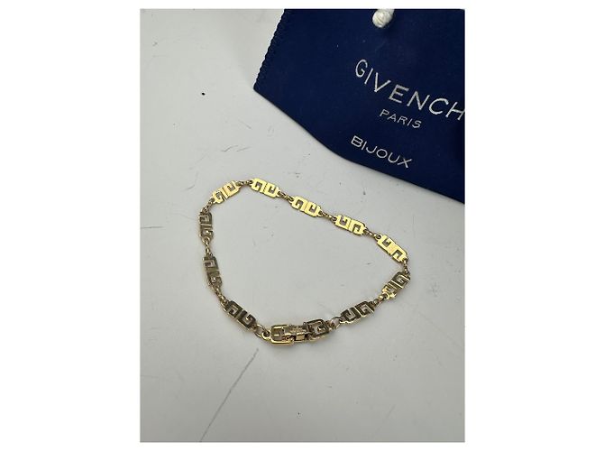 Bracciale Vintage Givenchy Greek Key in metallo dorato D'oro - vista 4