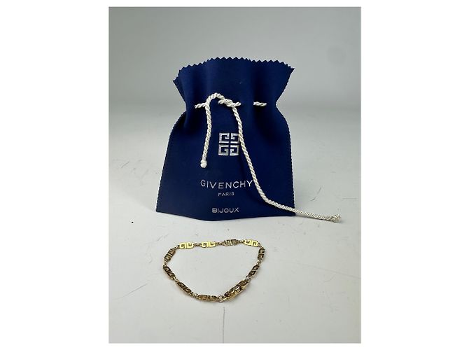 Bracciale Vintage Givenchy Greek Key in metallo dorato D'oro - vista 7