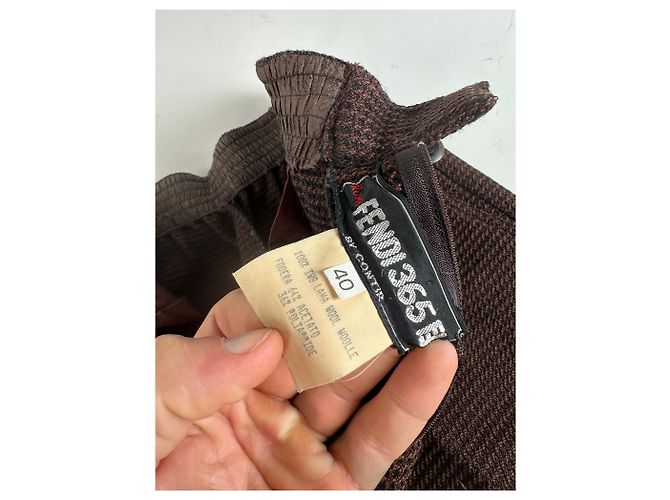 Vintage Fendi Webhose braun - Ansicht 11