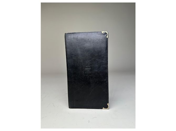 Céline Vintage Celine Leather Wallet Black Gold - view 2