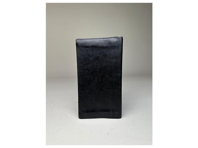 Céline Vintage Celine Leather Wallet Black Gold - view 3