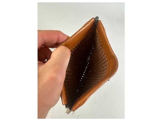 Vintage Issey Miyake Webstoff Clutch Bag Hellbraun Kamel - Ansicht 3
