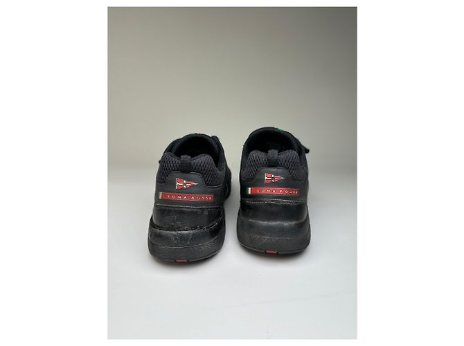 Sneakers Vintage Prada Luna Rossa Mesh Nere e Argentate EU44 Nero - vista 5