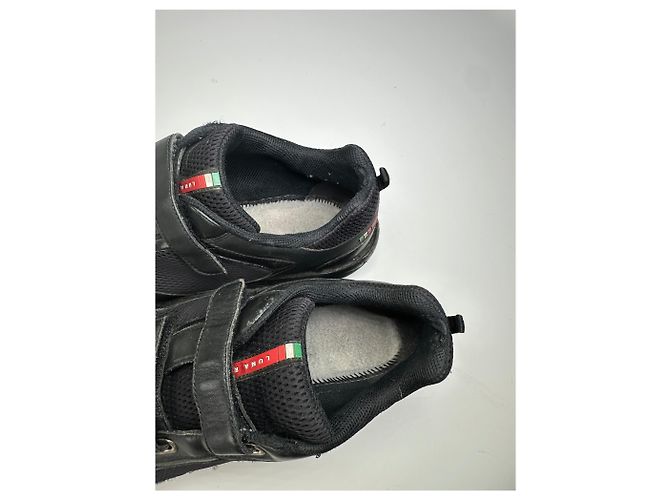 Sneakers Vintage Prada Luna Rossa Mesh Nere e Argentate EU44 Nero - vista 8