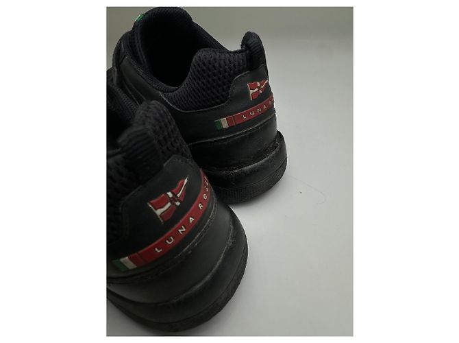 Sneakers Vintage Prada Luna Rossa Mesh Nere e Argentate EU44 Nero - vista 9