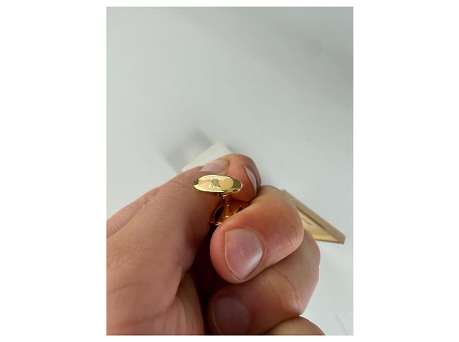 Céline Set di gemelli e fermacravatta vintage con logo Celine, Oro D'oro - vista 9