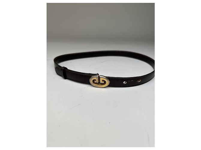 Vintage Gucci GG Logo Ledergürtel Schwarz Gold - Ansicht 4