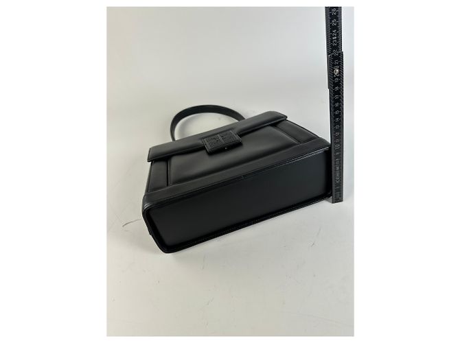 Borsa a mano Vintage Givenchy in pelle liscia nera e argento Nero - vista 10