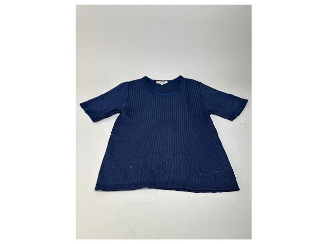 Vintage Dior Knitted Cotton Pullover Navy XL Navy blue - view 5