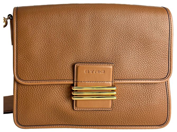 Etro Rainbow Leder Schultertasche mit Klappe Caramel Karamell - Ansicht 6