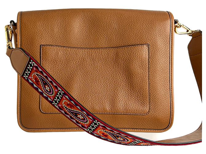 Etro Rainbow Leder Schultertasche mit Klappe Caramel Karamell - Ansicht 8