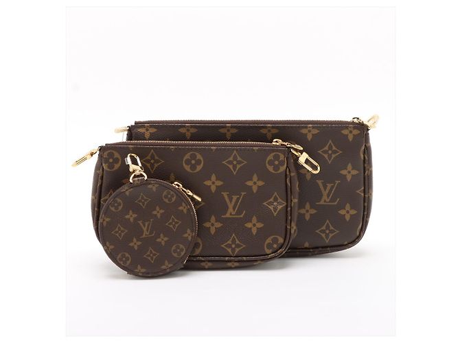Multi Pochette Louis Vuitton Pochette Multi Accessori in Tela Crossbody Monogram Marrone - vista 2