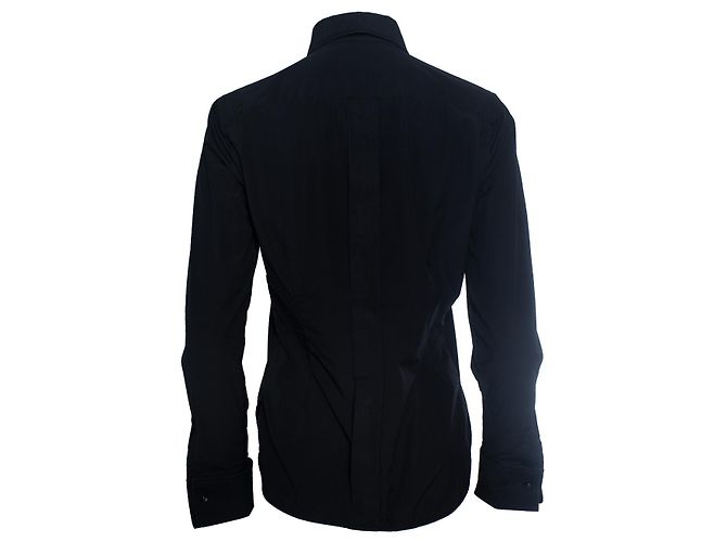 Max Mara, camicia nera con polsini alla francese Nero - vista 3