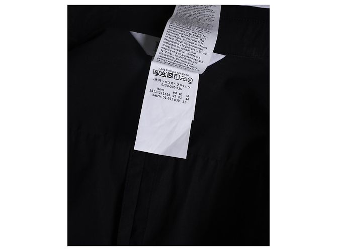 Max Mara, camicia nera con polsini alla francese Nero - vista 6