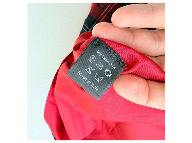 Simone Rocha Herbst 2014 Runway Tartan-Set Look 31 Schwarz Rot - Ansicht 19