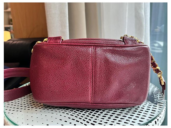 Zaino Chanel Vintage Burgundy Caviar Leather Bordò - vista 6