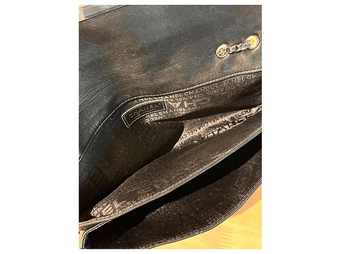 Borsa Chanel Classic Flap Pelle d'Agnello Nera Nero - vista 7