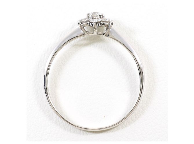 Autre Marque 14K Weißgold-Ring mit Diamant Golden - Ansicht 2