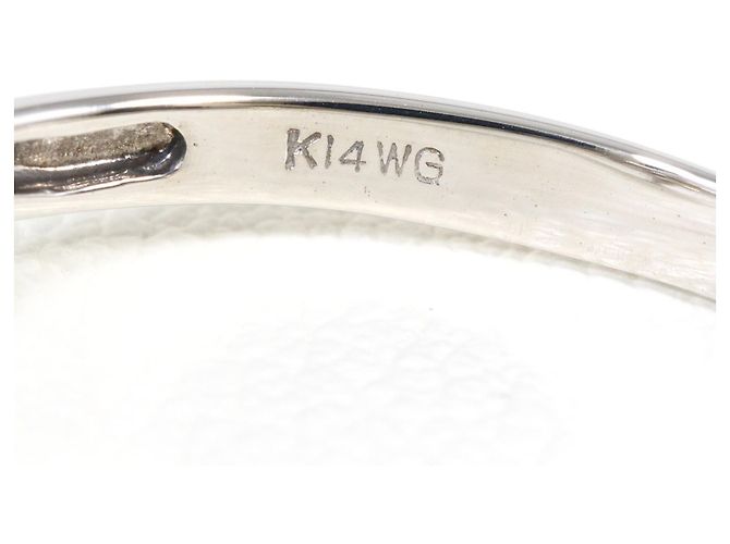 Autre Marque 14K Weißgold-Ring mit Diamant Golden - Ansicht 4