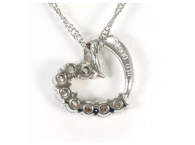 Autre Marque Platinhalskette PT850/PT900 mit Diamant - Ansicht 3