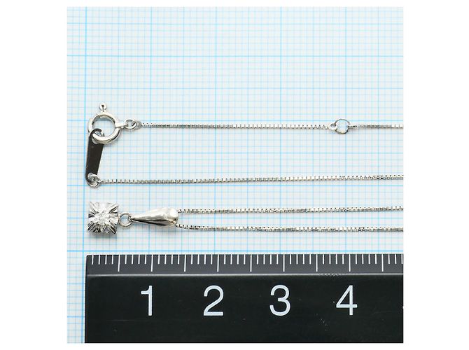 Autre Marque PT900 Platin-Halskette mit Diamant - Ansicht 4