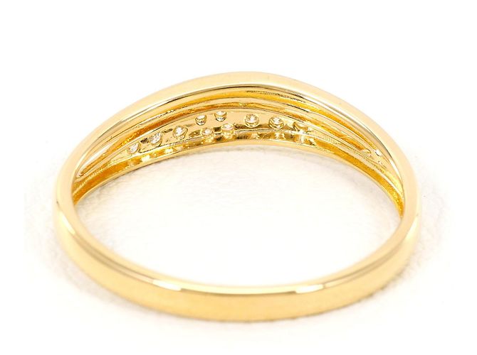 Autre Marque 18K Gelbgoldring mit Diamant Golden - Ansicht 3