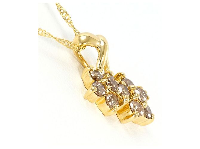 Autre Marque Collana in oro giallo 18K con diamante marrone D'oro - vista 2