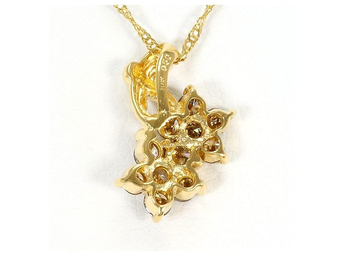 Autre Marque Collana in oro giallo 18K con diamante marrone D'oro - vista 3