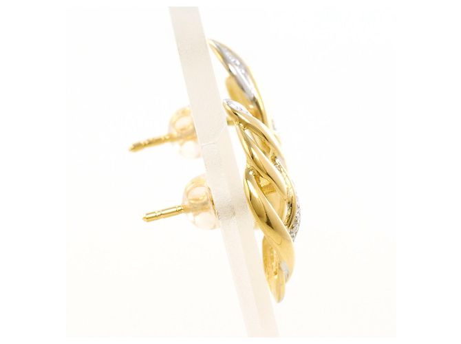 Autre Marque Eleganti orecchini a lobo in oro 18K con diamanti D'oro - vista 2