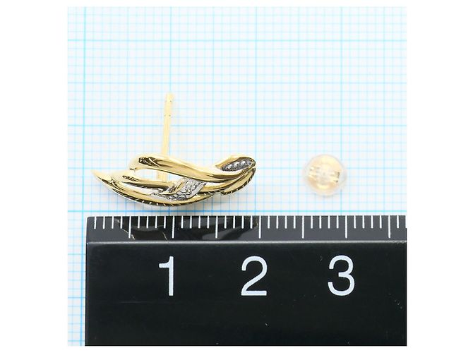Autre Marque Eleganti orecchini a lobo in oro 18K con diamanti D'oro - vista 3