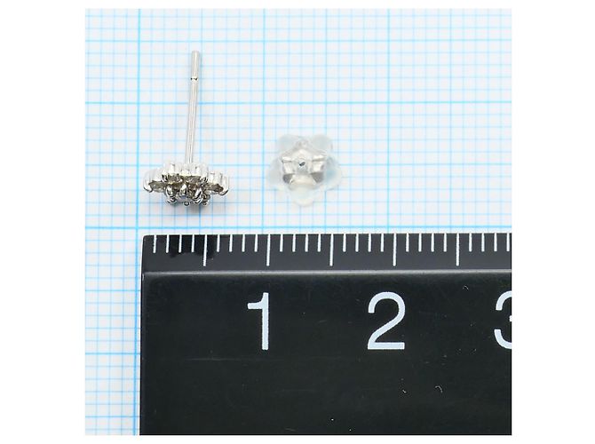 Autre Marque PT900 Platin Diamant Ohrstecker - Ansicht 3