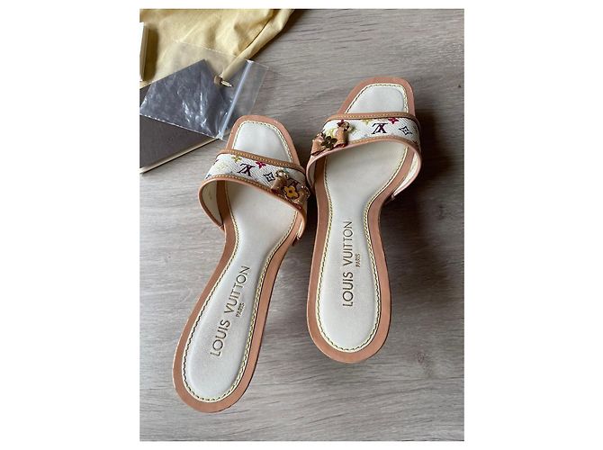 Louis Vuitton Mule con Zeppa Monogram Multicolore Bianco - vista 5
