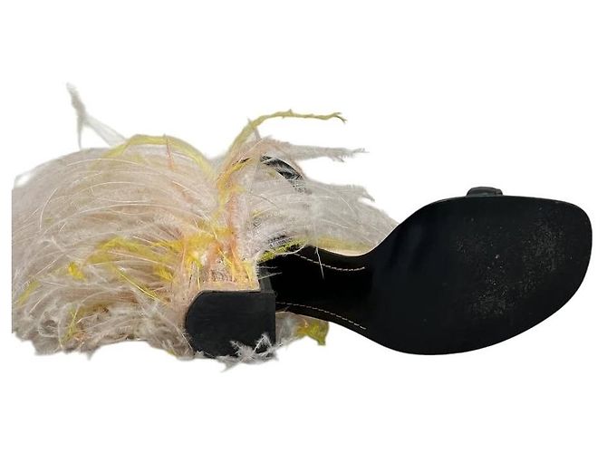 Emilio Pucci Feathered Strap High Block Heel Sandals sz. 39 Pre-owned - view 6