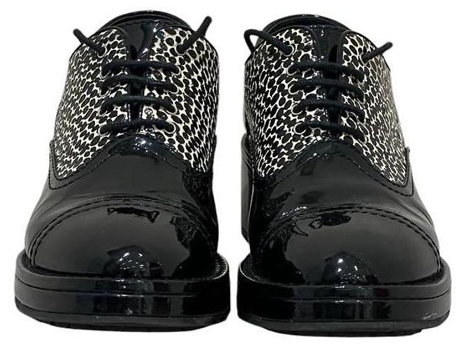 Chanel Derby mit Absatz aus Lackleder mit Leopardenmuster EU 38 Gebraucht - Ansicht 3